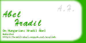 abel hradil business card
